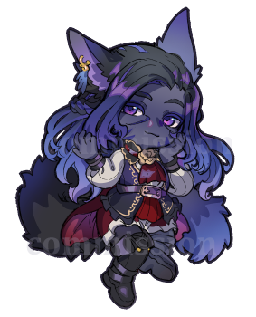 The same small chibi of Xavi'ir used on the about section of the Carrd.